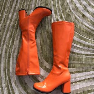 Orange Gogo Boots